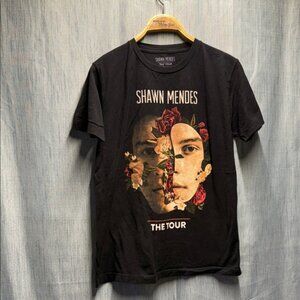 Shawn Mendes Black Graphic concert T-Shirt size medium
